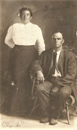Sarah Jane Townsend Cloud and James Loamner Cloud, probably about 1906.