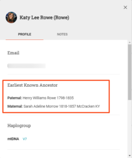 Profile Card Earliest Known Ancestor Information - FamilyTreeDNA Blog