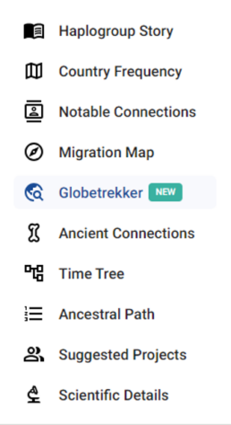 A screenshot of the Discover menu