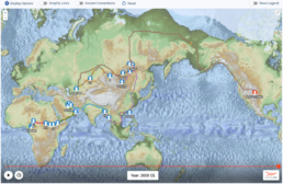 A screenshot of the Globetrekker world map