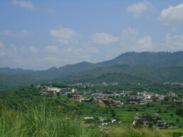 A view of villages in District Mirpur, Azad Jammu and Kashmir.