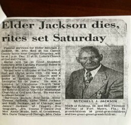 Elder Mitchell Jackson Obituary in Newspaper - FamilyTreeDNA Blog