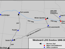 Map of Pioneer Trek - The Pioneer Trek From Missouri to Salt Lake Valley