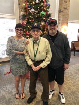 Mark, his dad, and his wife.