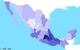 Jews population in Mexico 2010 (INEGI) By Marrovi - Own work, CC BY-SA 2.5 mx,
