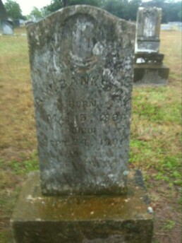 Headstone for Mark’s great-grandfather Arvil Wade Bankston