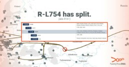 Big Y lifetime analysis identified a branch splitter at R-L754 or R1b1