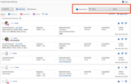 Search your Family Finder Matches for similar surnames on the line you're researching.