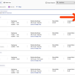 Use The In Common With/Not In Common With Filter to find matches you have in common with a Family Finder match