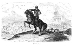 Portrait of Alaric, a Visigoth, on horseback
