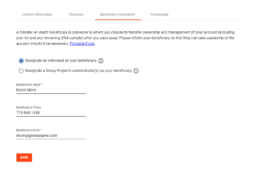 Provide a Beneficiary to Manage Your FamilyTreeDNA Account in the Future