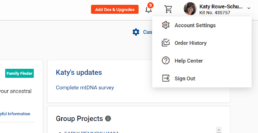 Under your FamilyTreeDNA Account Settings, you can find sections where you can enter contact information, add a beneficiary, and assign a kit manager