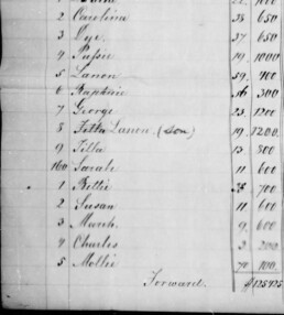 List of enslaved people who escaped in the Santee Raid, Confederate Citizen File of Arthur Middleton Blake, 1863.