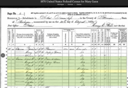 1870 United States Federal Census for Mary Gagne - Granddaughter Finds Her Roots with mtDNA and Historical Records