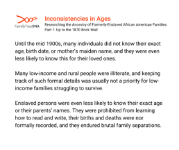 inconsistencies in ages