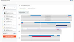 comparing dna segments table screenshot