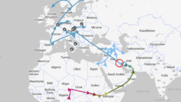 Migration map of Haplogroup I from the FamilyTreeDNA Discover report, illustrating its ancestral routes and significance within European lineages.