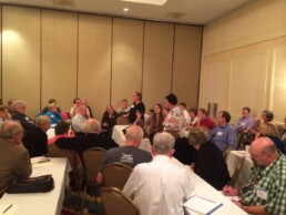 Roberta Estes leads a breakout session on Y-DNA and SNPs during the International Conference on Genetic Genealogy, encouraging discussion among participants.